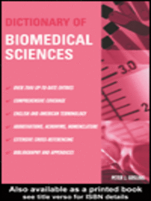 cover image of Dictionary of Biomedical Sciences